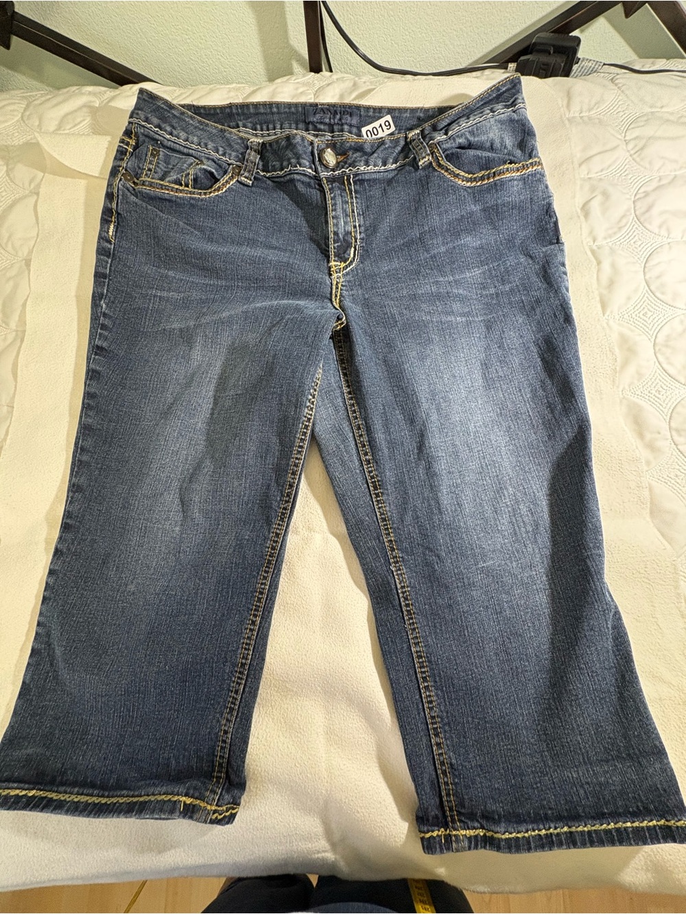 Zana Di Size 20 Dark Blue Cropped Stretch Denim Jeans #0019